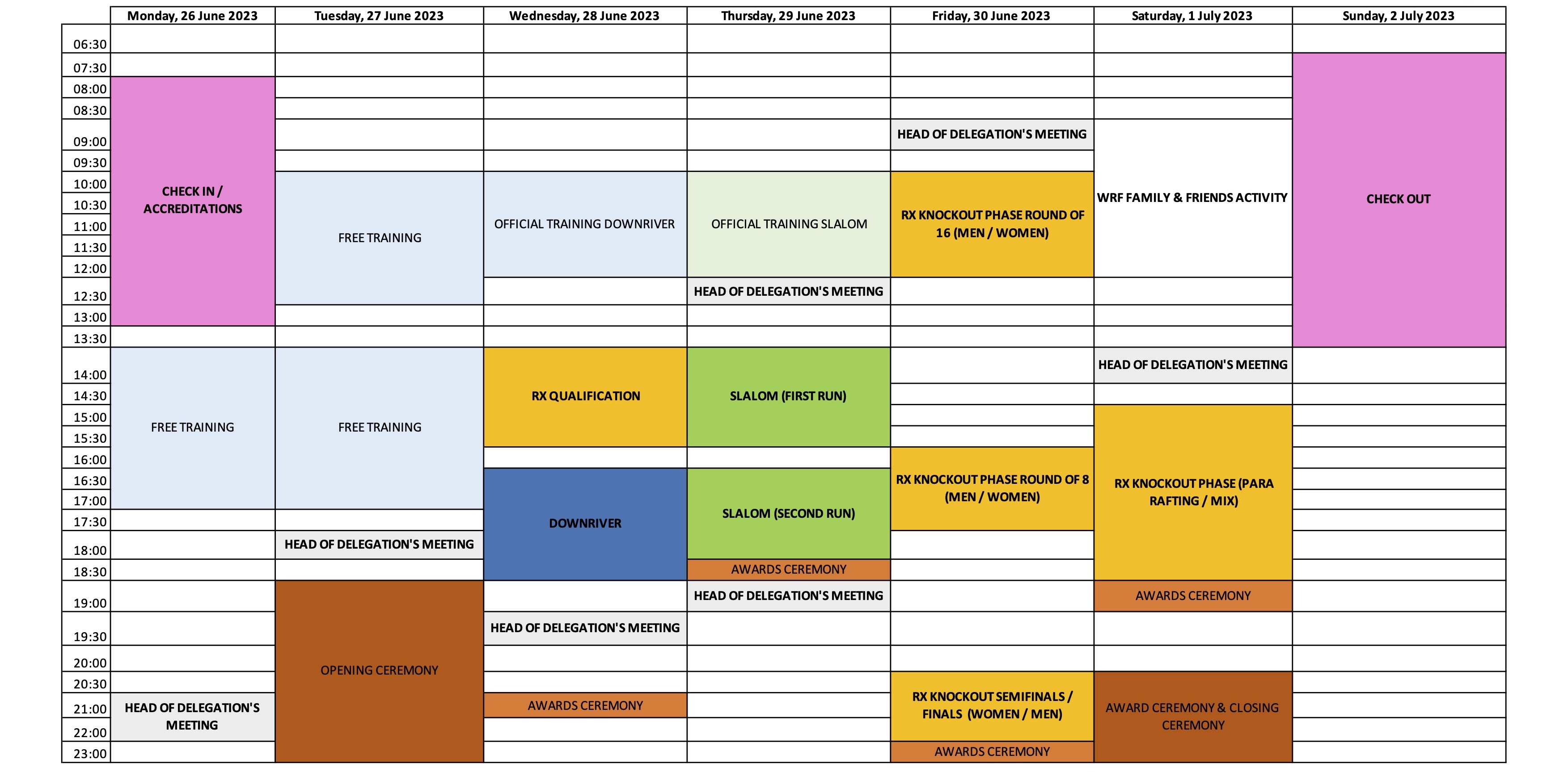 Programme 2022 Senior World Championships